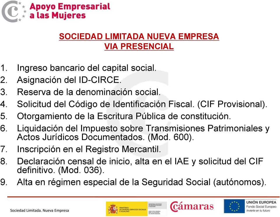 Liquidación del Impuesto sobre Transmisiones Patrimoniales y Actos Jurídicos Documentados. (Mod. 600). 7.
