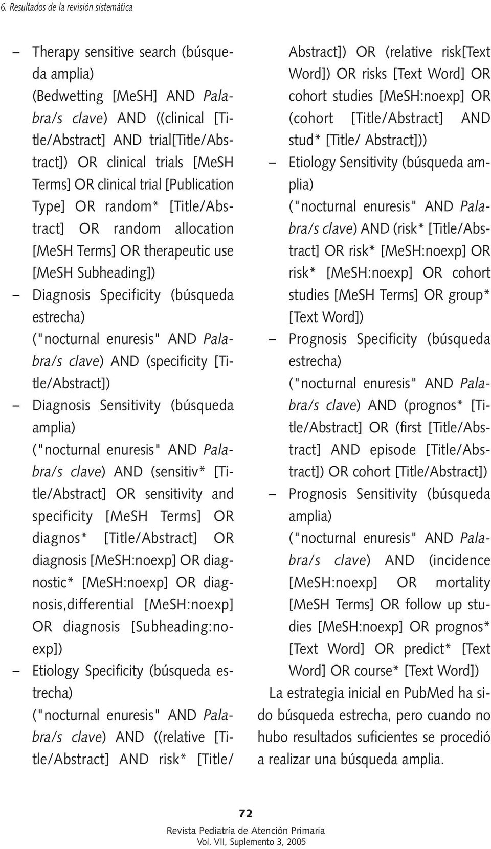 Sensitivity (búsqueda clave) AND (sensitiv* [Title/Abstract] OR sensitivity and specificity [MeSH Terms] OR diagnos* [Title/Abstract] OR diagnosis [MeSH:noexp] OR diagnostic* [MeSH:noexp] OR