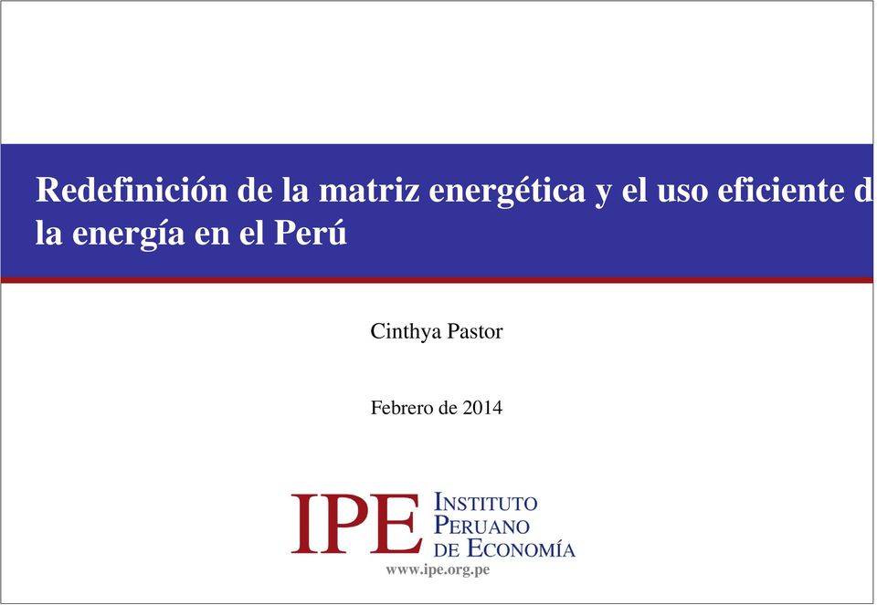 de la energía en el Perú