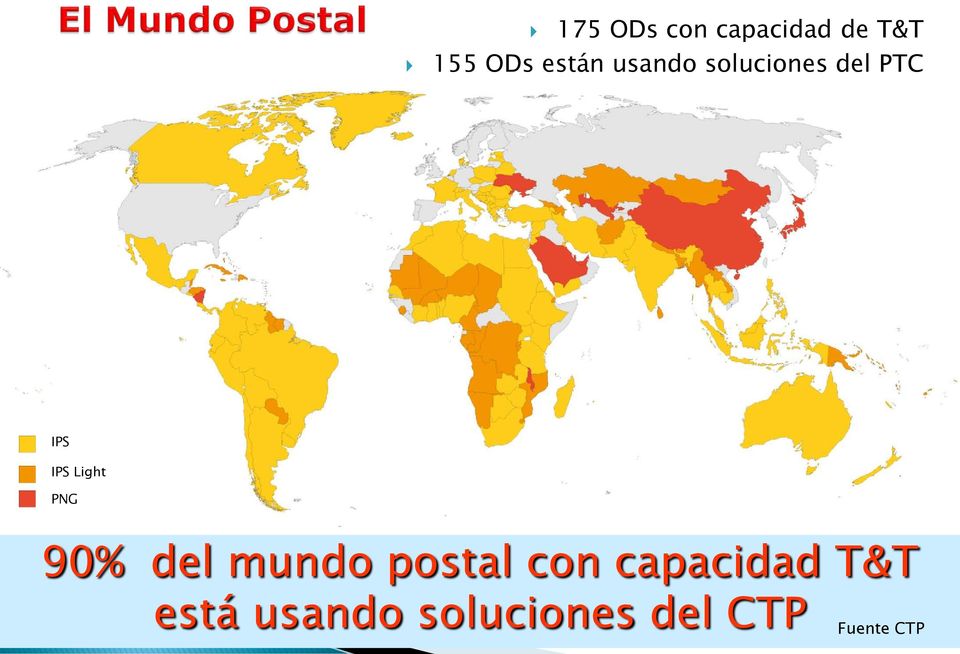 Light PNG 90% del mundo postal con