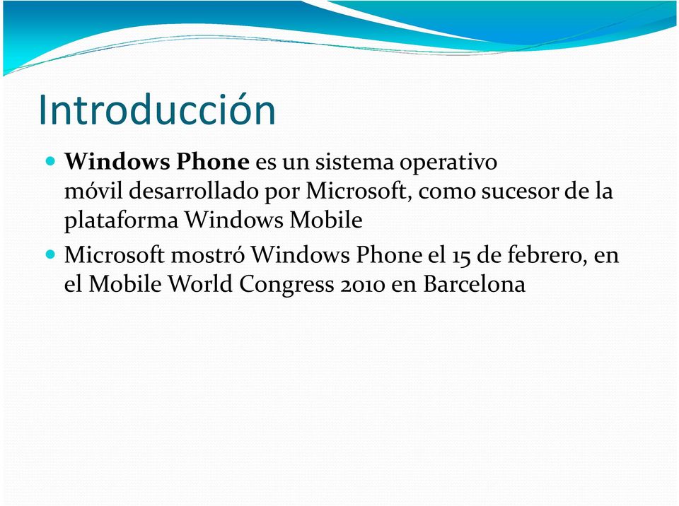 Microsoft mostró Windows Phone el 15 de febrero, en Microsoft