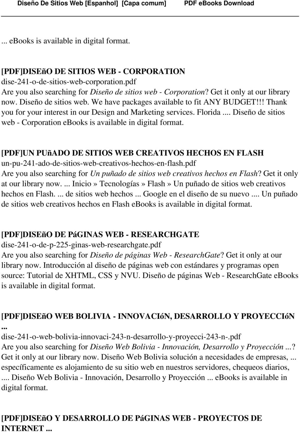 .. Diseño de sitios web - Corporation ebooks is available in digital format. [PDF]UN PUñADO DE SITIOS WEB CREATIVOS HECHOS EN FLASH un-pu-241-ado-de-sitios-web-creativos-hechos-en-flash.