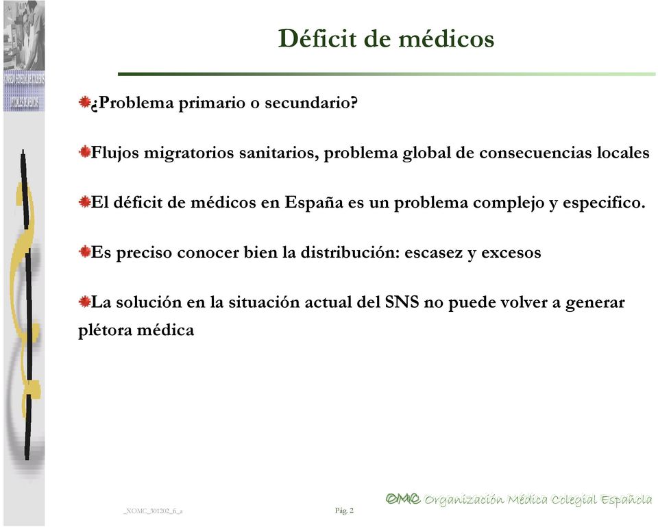 médicos en España es un problema complejo y especifico.