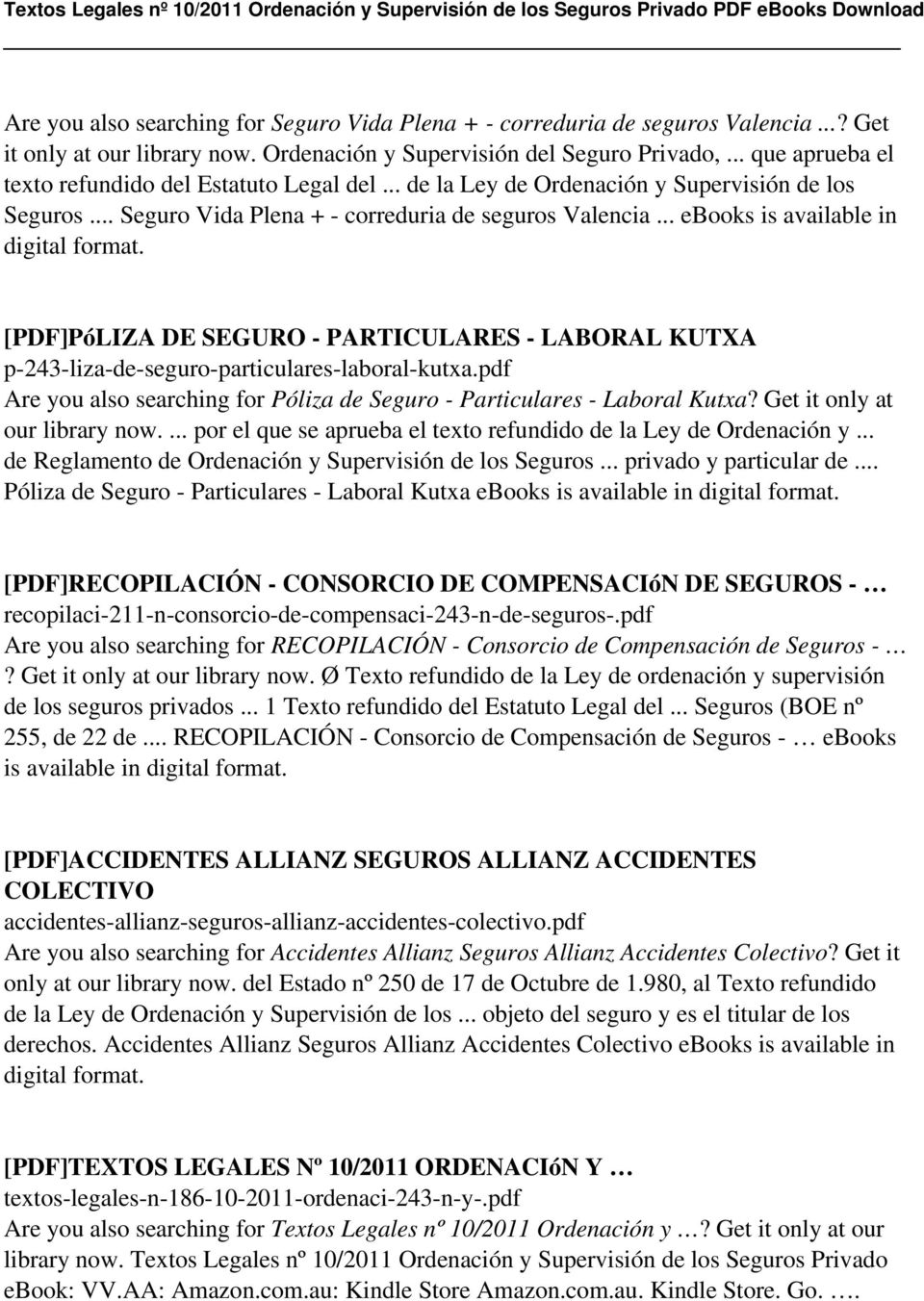 .. ebooks is available in digital format. [PDF]PóLIZA DE SEGURO - PARTICULARES - LABORAL KUTXA p-243-liza-de-seguro-particulares-laboral-kutxa.
