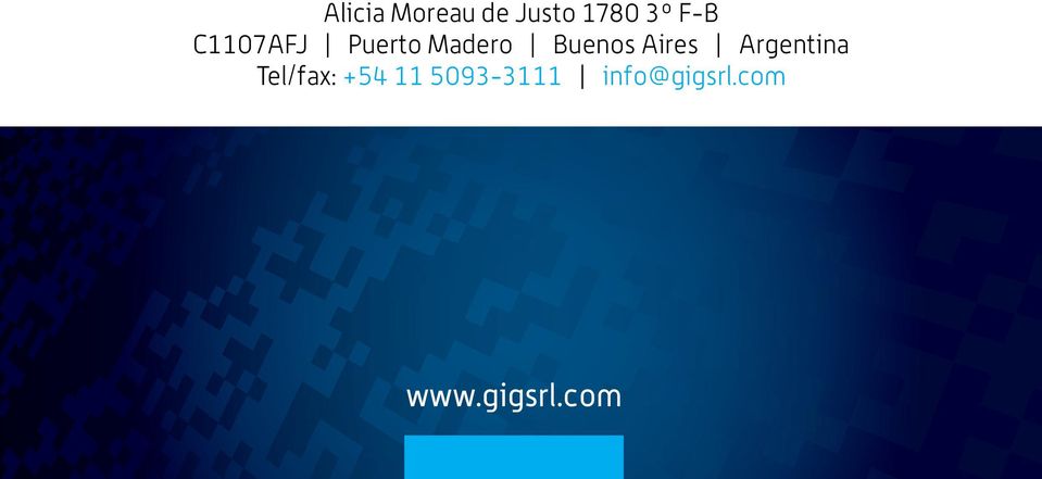 Aires Argentina Tel/fax: +54 11