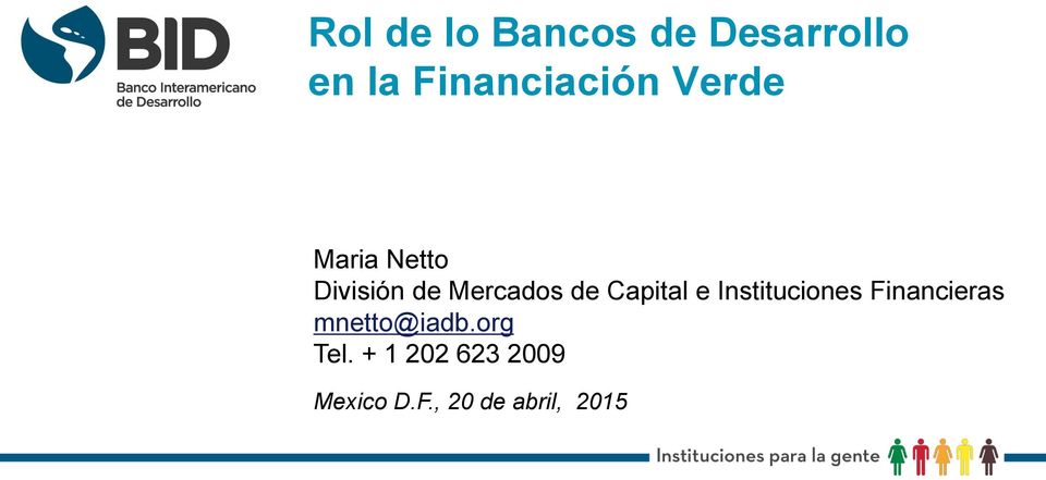 Mercados de Capital e Instituciones Financieras