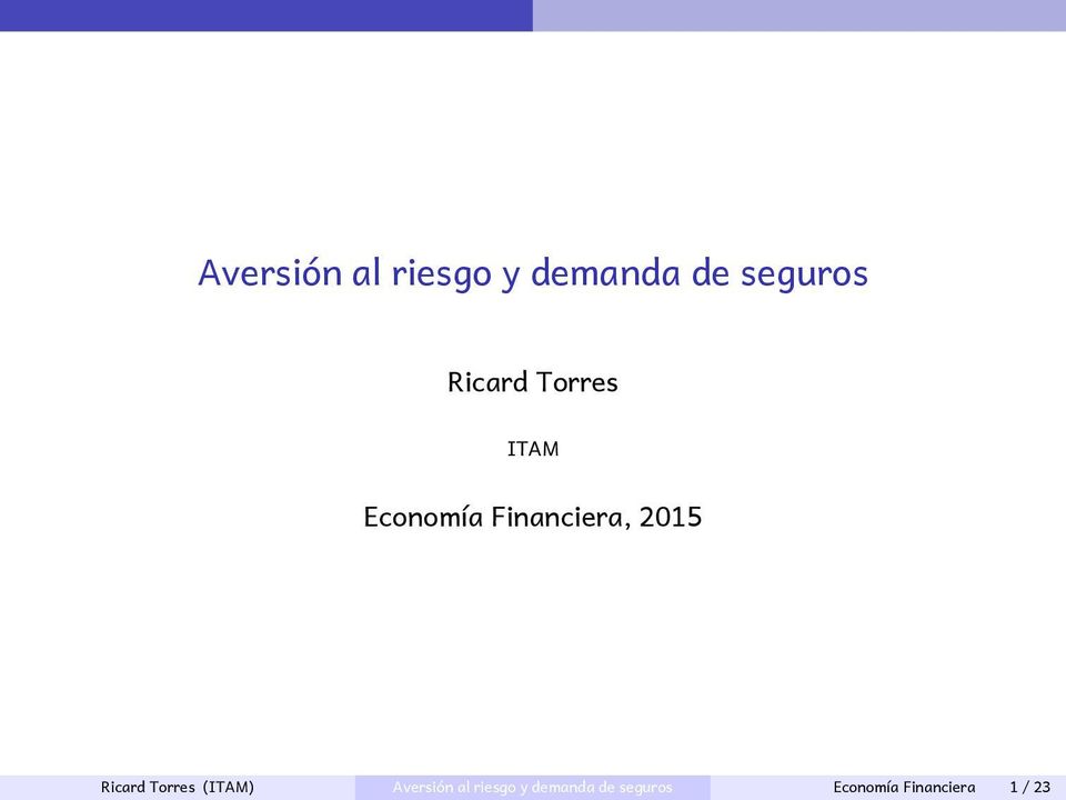 2015 Ricard Torres (ITAM)  Economía