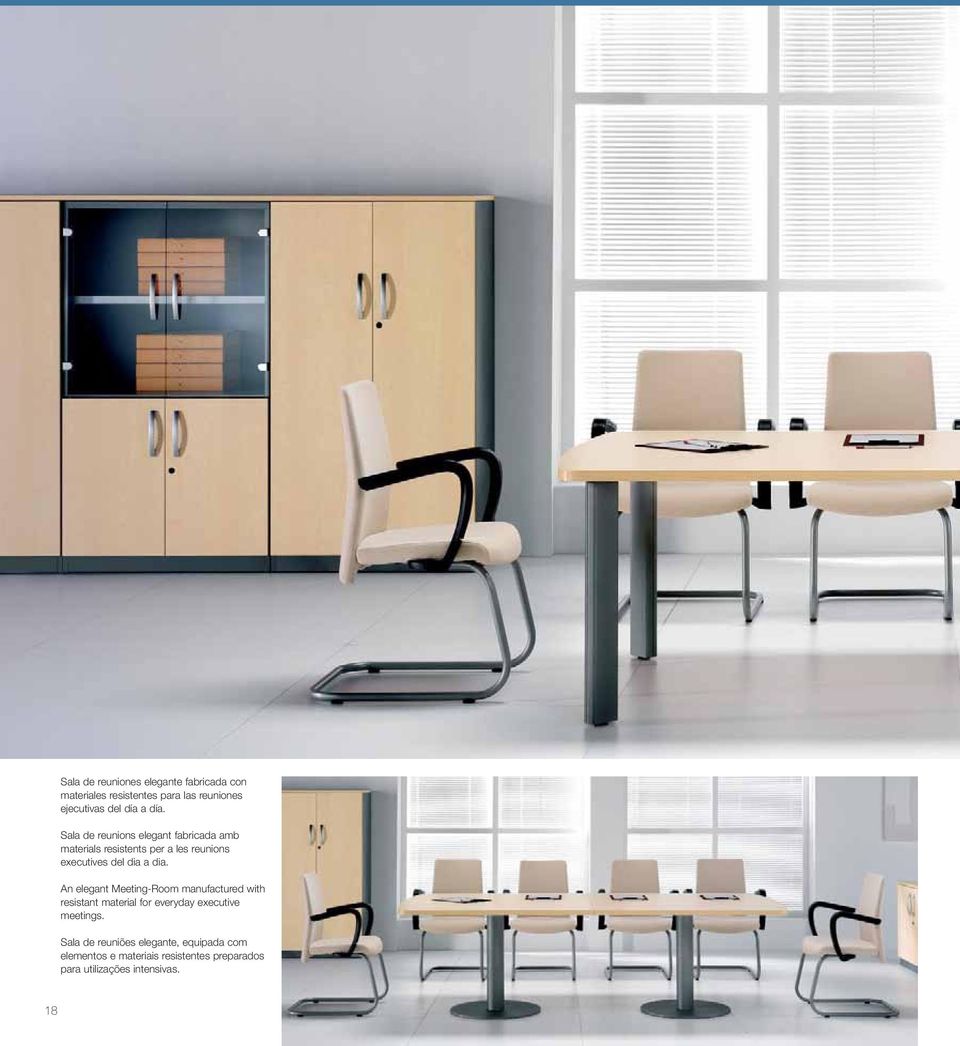 dia. An elegant Meeting-Room manufactured with resistant material for everyday executive meetings.