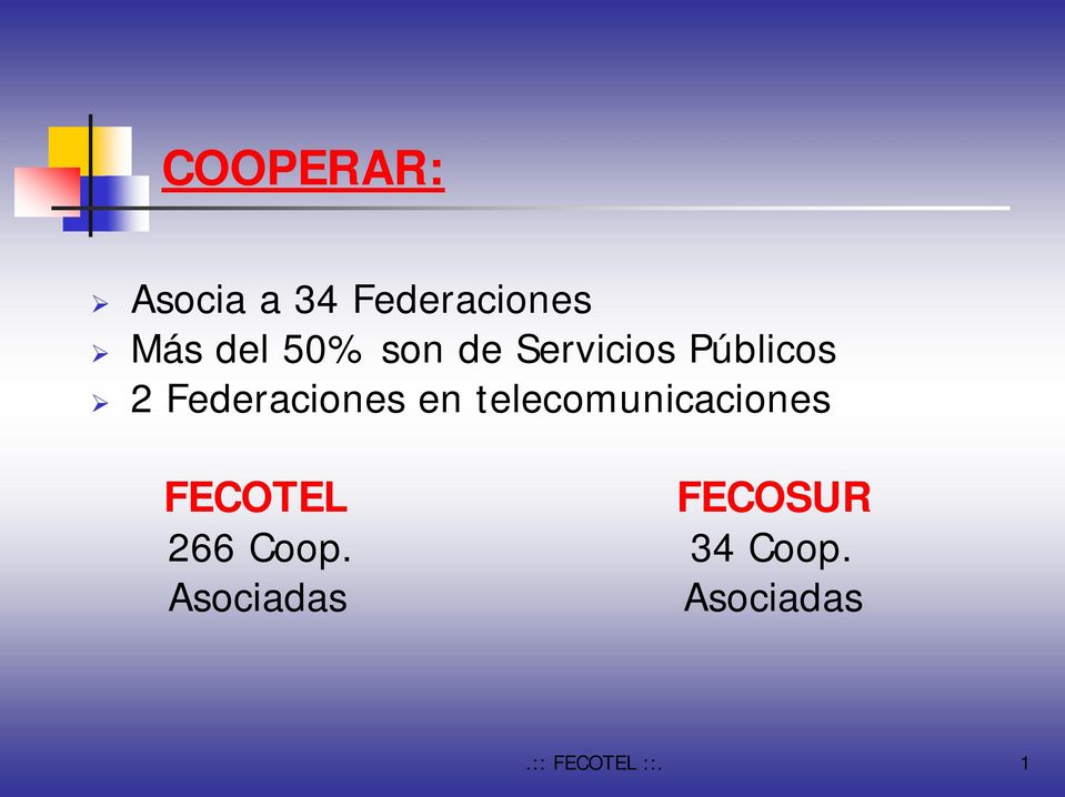 en telecomunicaciones FECOTEL FECOSUR 266