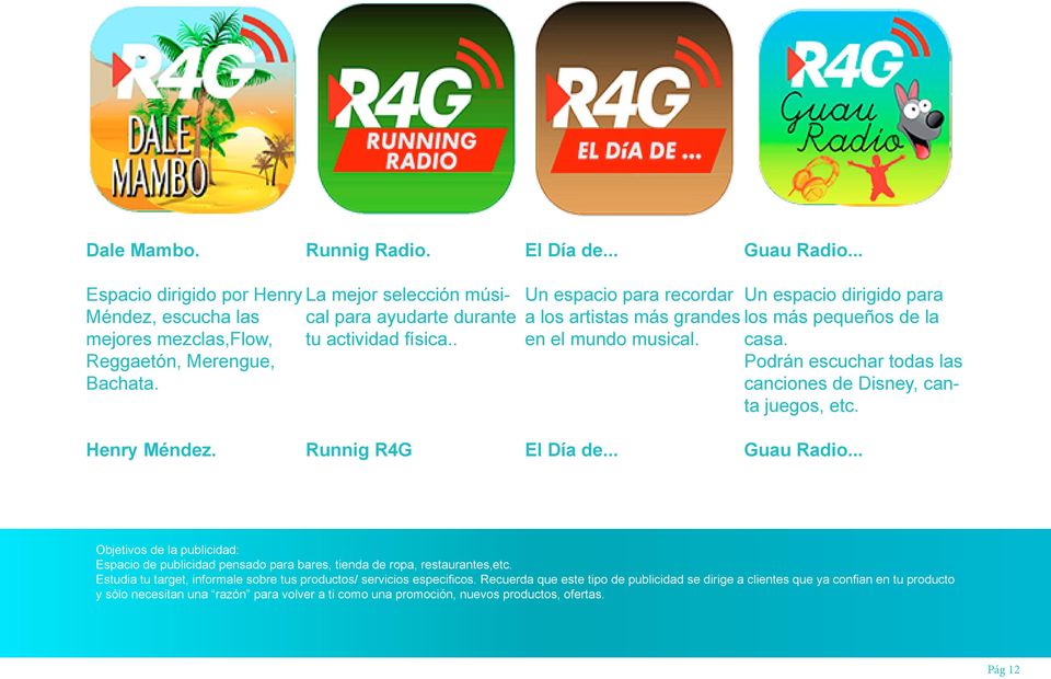 Podrán escuchar todas las canciones de Disney, canta juegos, etc. Henry Méndez. Runnig R4G El Día de... Guau Radio.