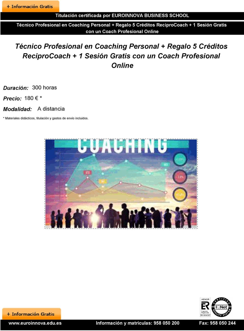 Regalo 5 Créditos ReciproCoach + 1 Sesión Gratis con un Coach Profesional Online Duración: 300