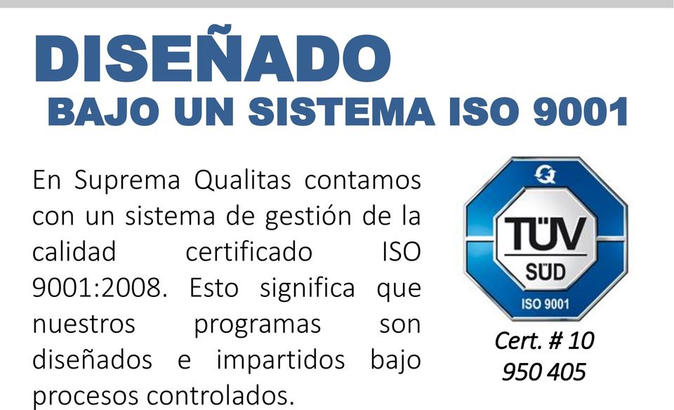 certificado ISO 9001:2008.