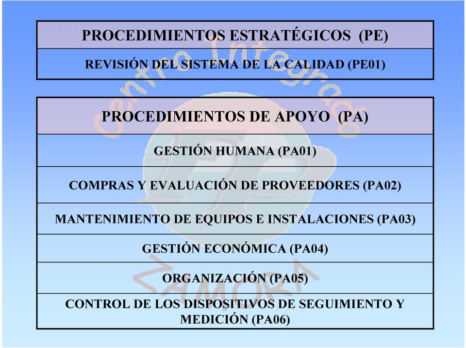 PROVEEDORES (PA02) MANTENIMIENTO DE EQUIPOS E INSTALACIONES (PA03) GESTIÓN