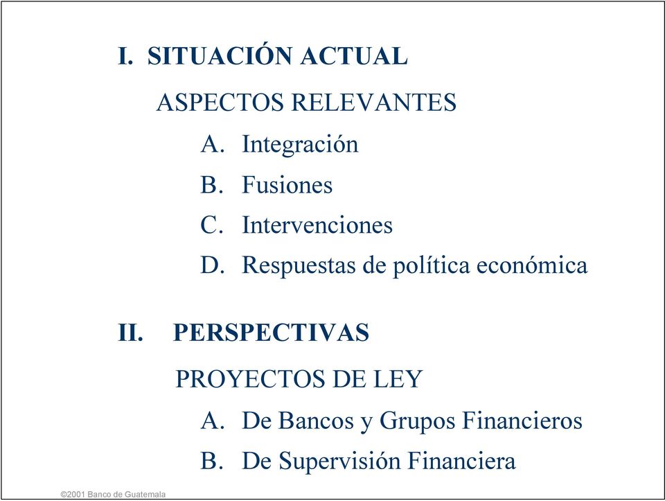 Respuestas de política económica II.