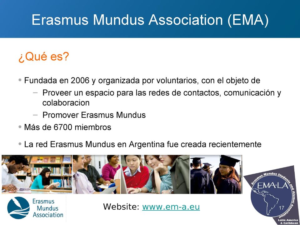 para las redes de contactos, comunicación y colaboracion Promover Erasmus Mundus