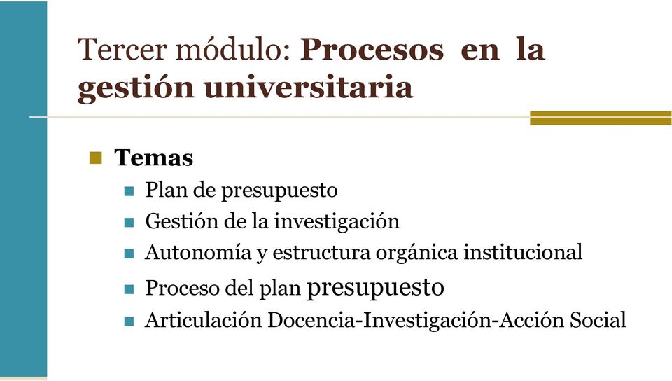 y estructura orgánica institucional Proceso del plan
