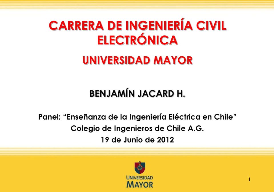 Panel: Enseñanza de la Ingeniería Eléctrica en