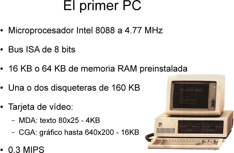preinstalada Una o dos disqueteras de 160 KB Tarjeta de