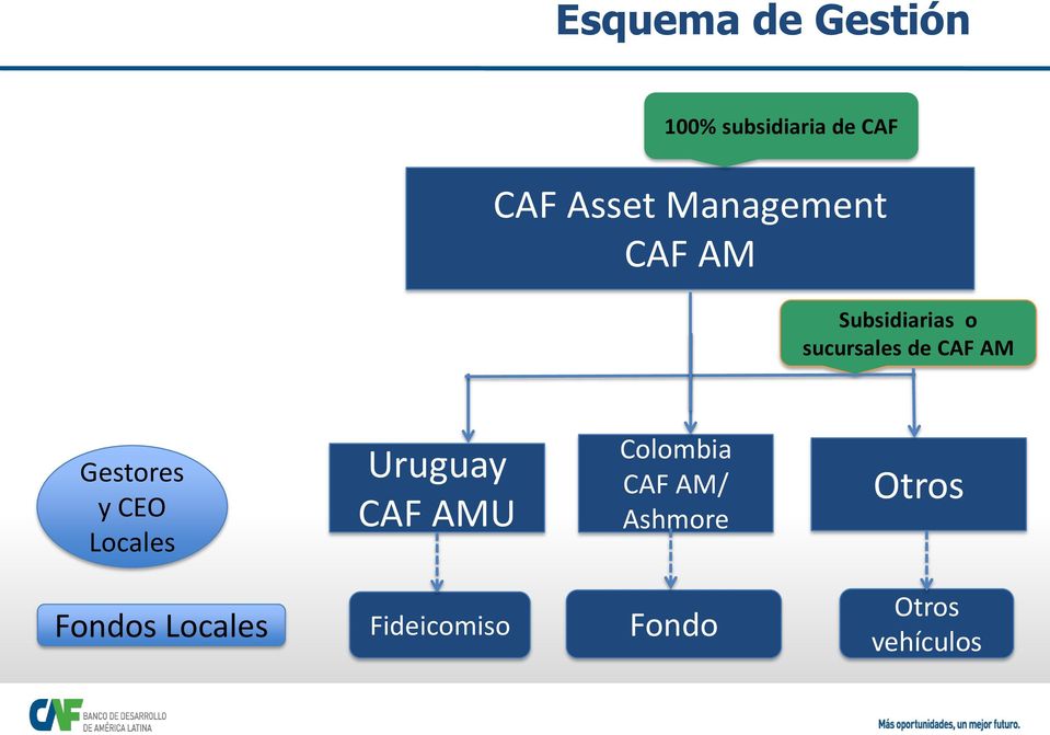 Gestores y CEO Locales Uruguay CAF AMU Colombia CAF AM/