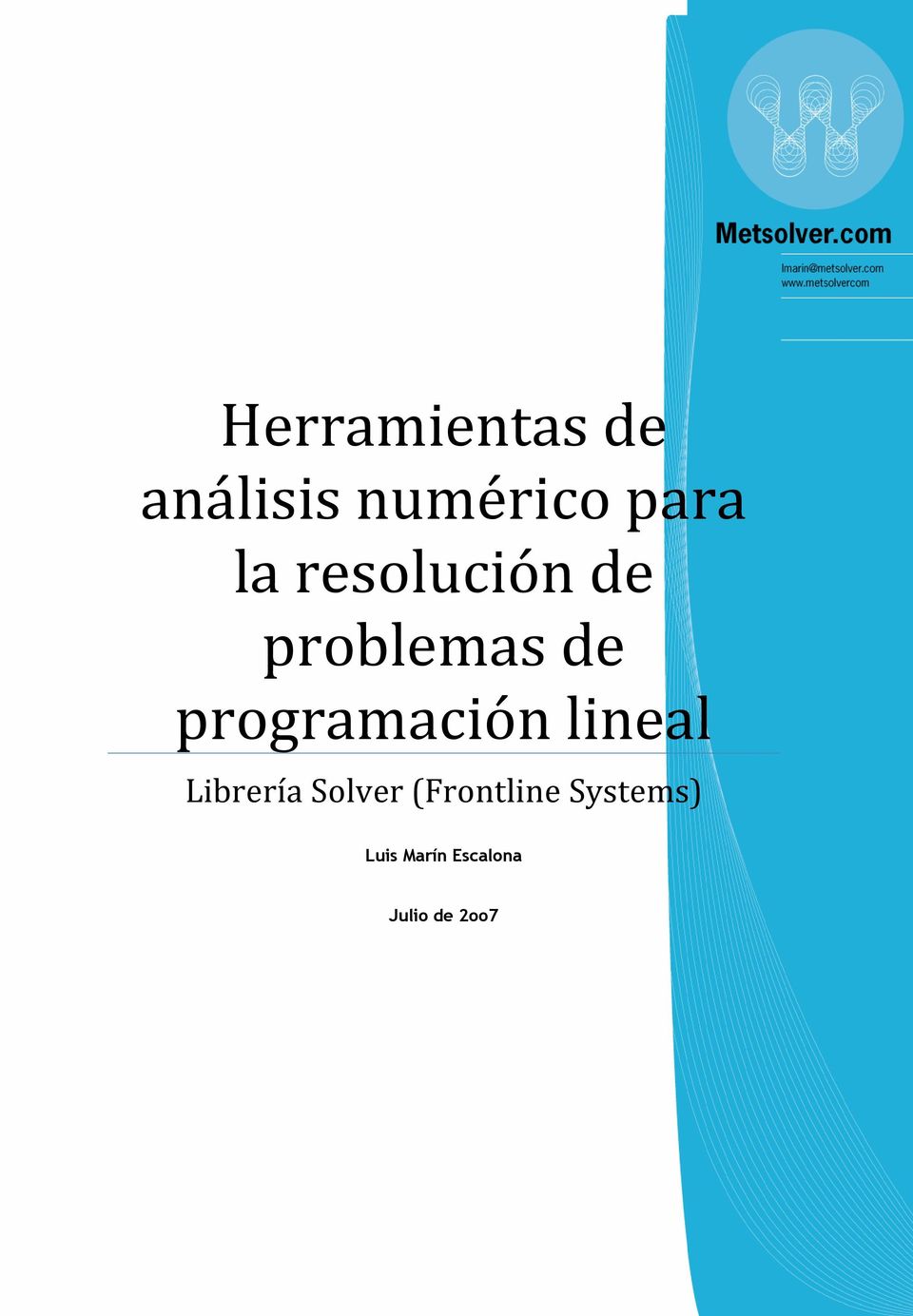 programación lineal Librería Solver
