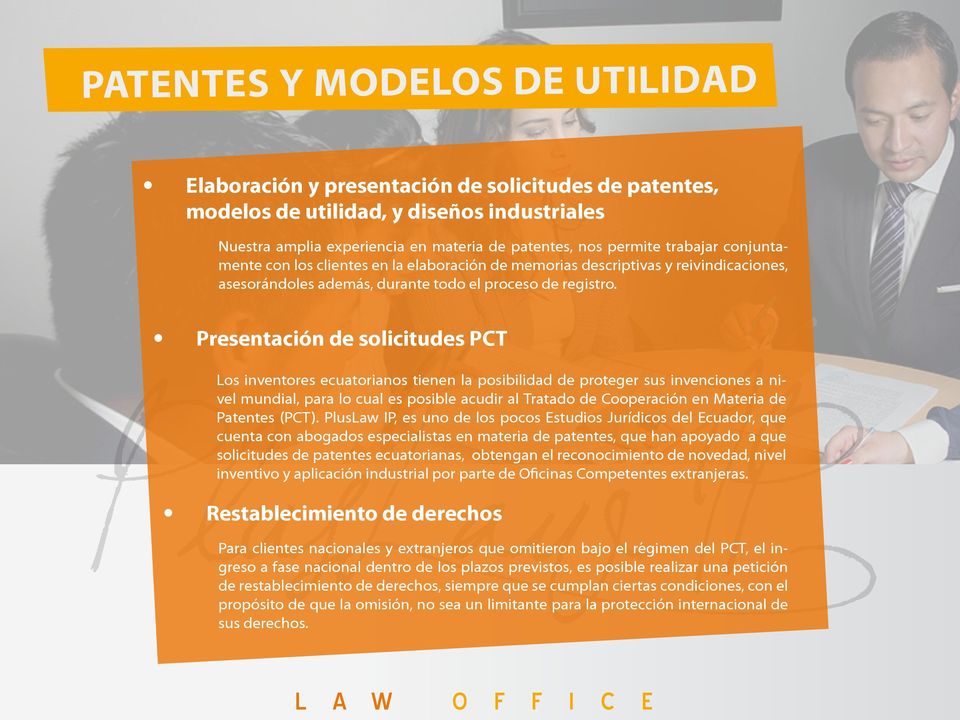 Presentación de solicitudes PCT Los inventores ecuatorianos tienen la posibilidad de proteger sus invenciones a nivel mundial, para lo cual es posible acudir al Tratado de Cooperación en Materia de