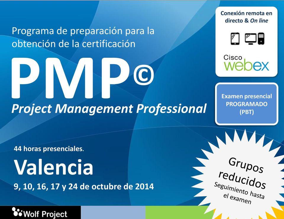 Project Management Professional Examen presencial