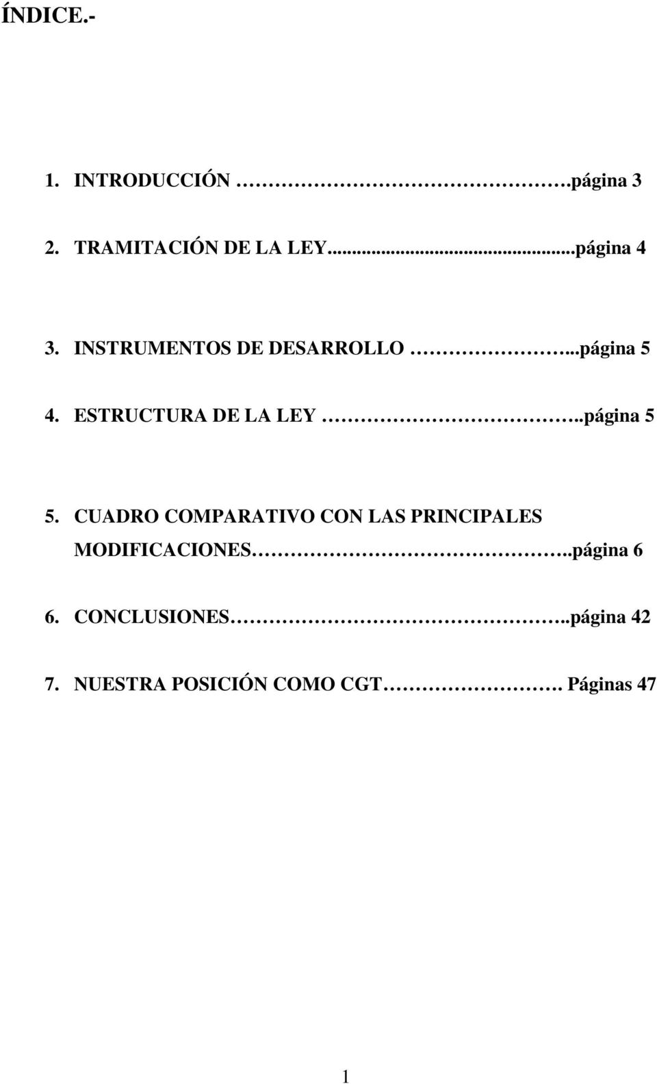 .página 5 5. CUADRO COMPARATIVO CON LAS PRINCIPALES MODIFICACIONES.