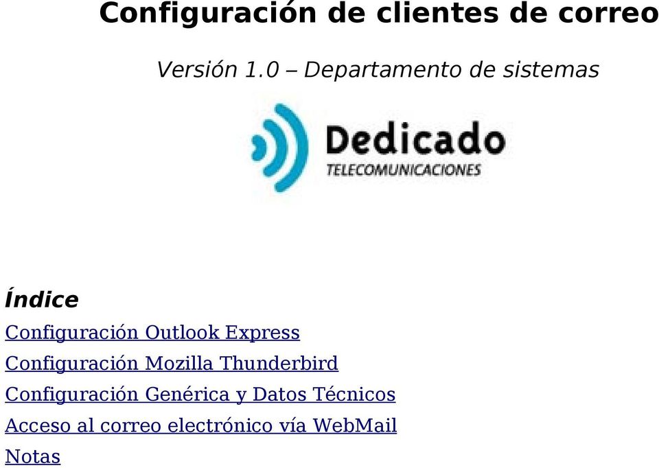 Express Configuración Mozilla Thunderbird Configuración