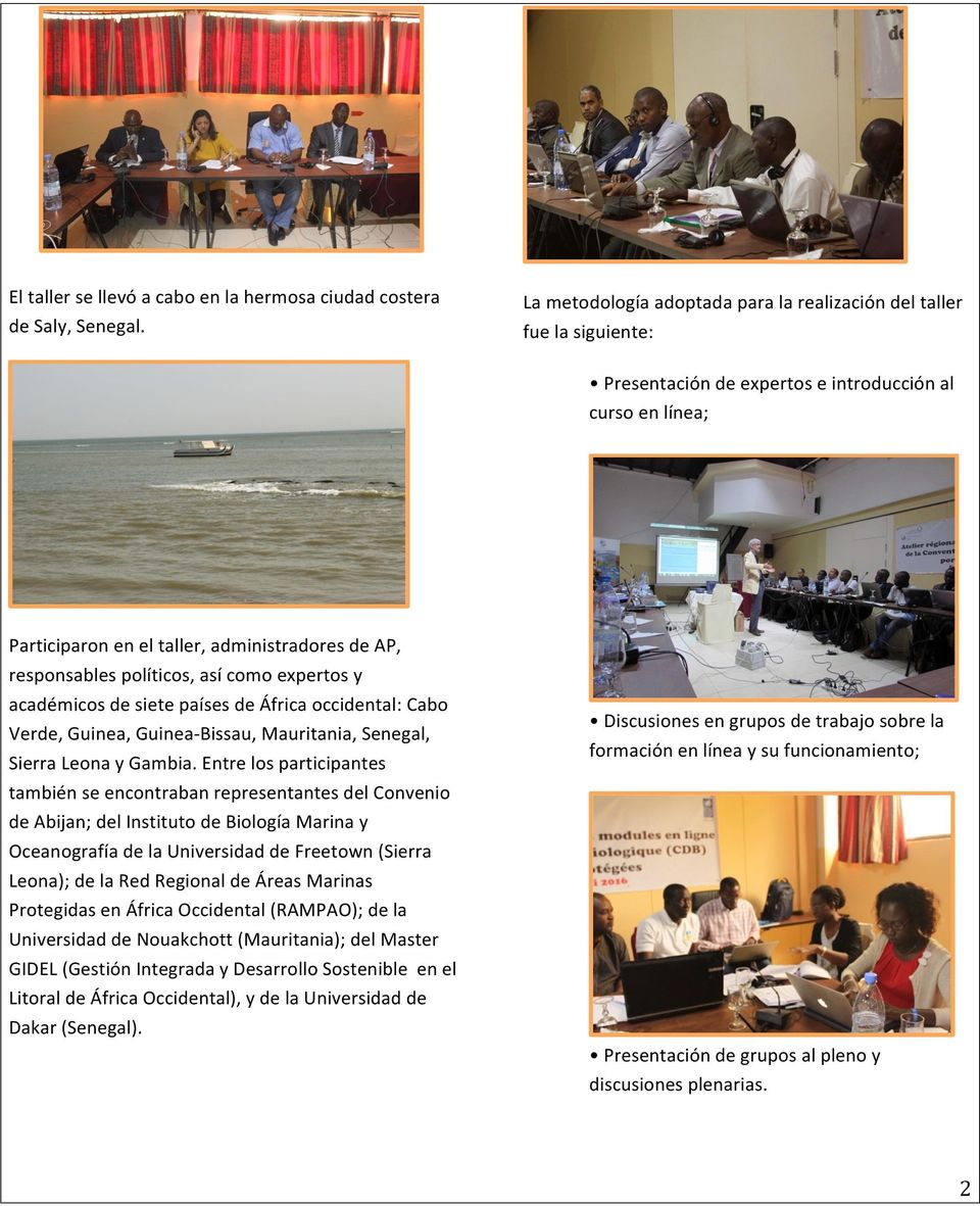 políticos, así como expertos y académicos de siete países de África occidental: Cabo Verde, Guinea, Guinea- Bissau, Mauritania, Senegal, Sierra Leona y Gambia.