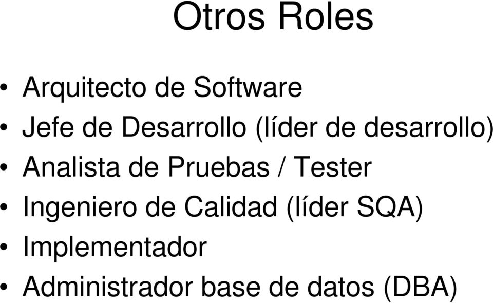 Pruebas / Tester Ingeniero de Calidad (líder