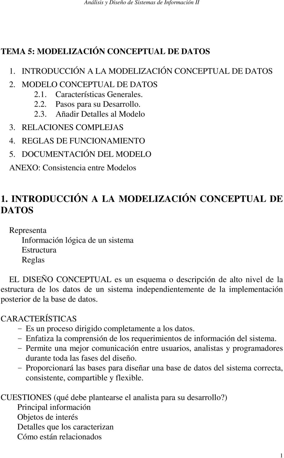 1. INTRODUCCIÓN A LA MODELIZACIÓN CONCEPTUAL DE DATOS - PDF Free Download