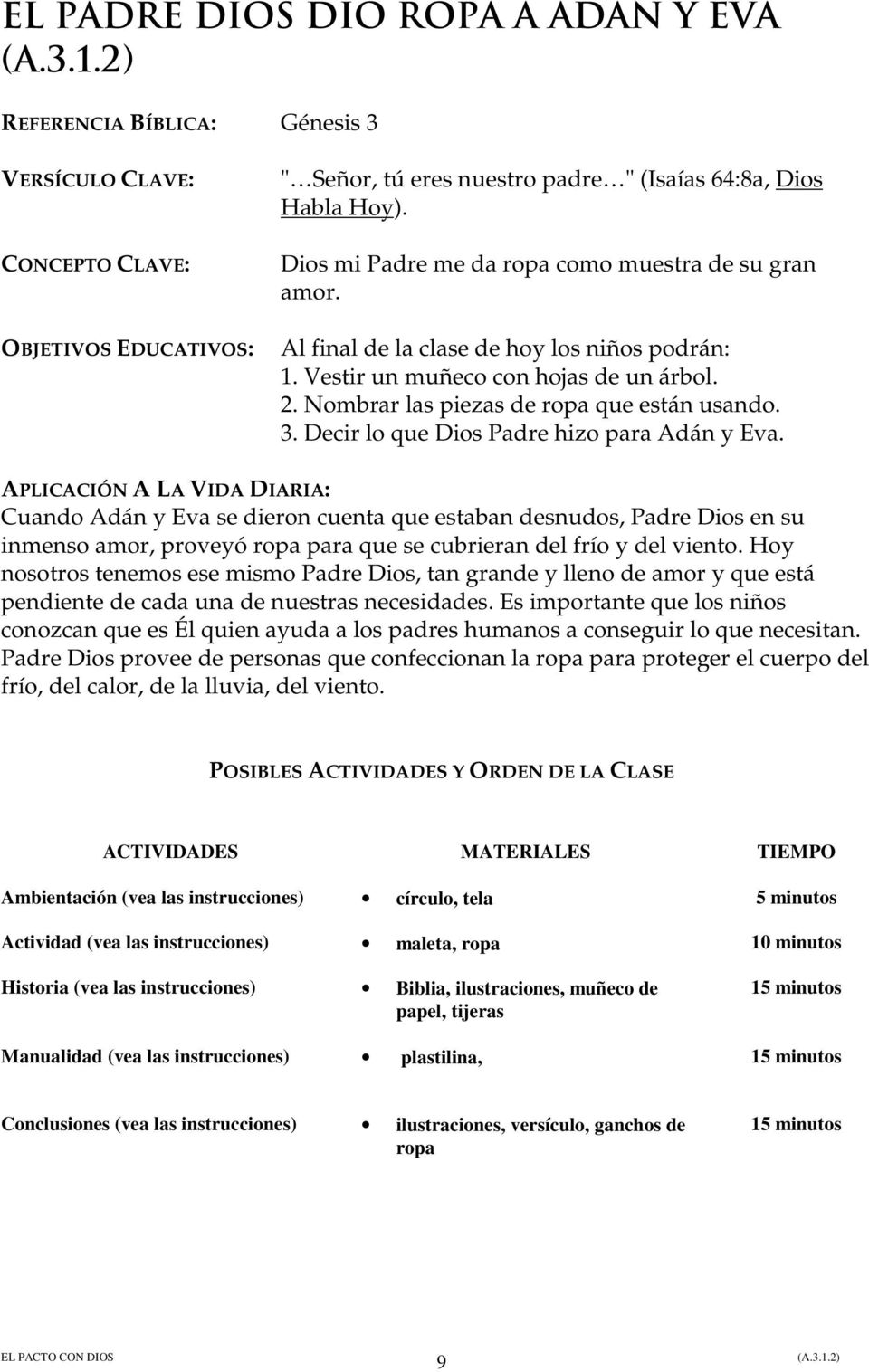 EL PADRE DIOS DIO ROPA A ADAN Y EVA (.2) - PDF Descargar libre