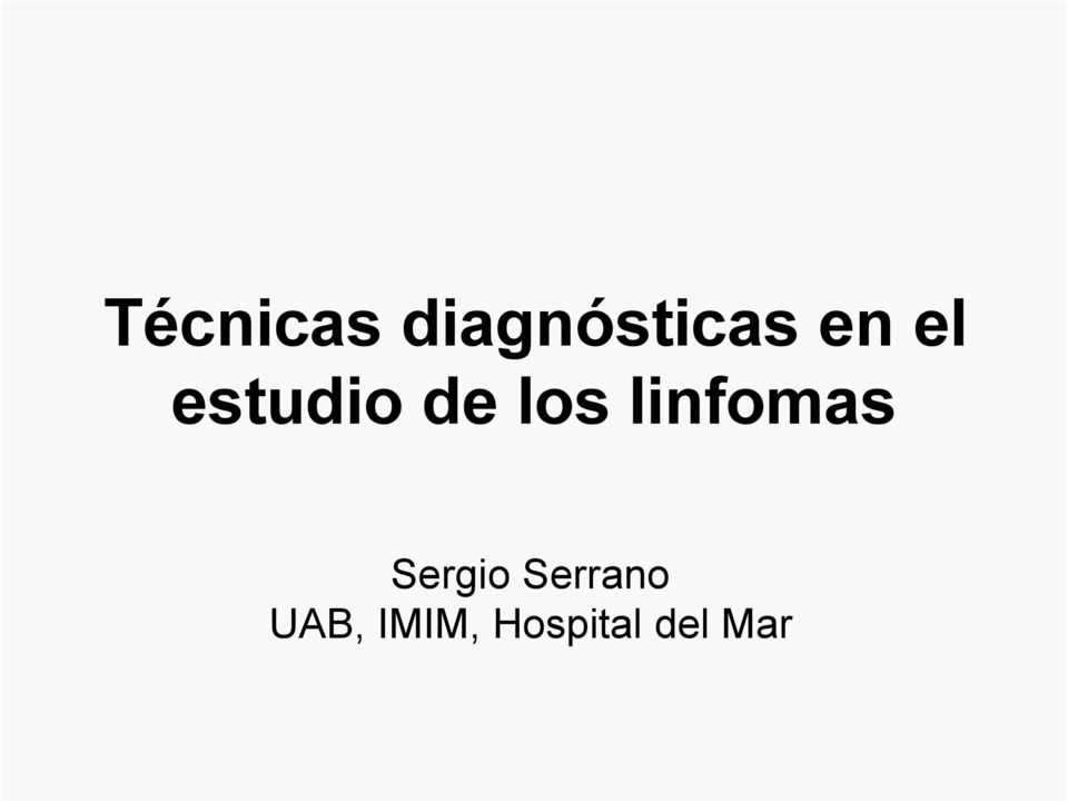 linfomas Sergio Serrano