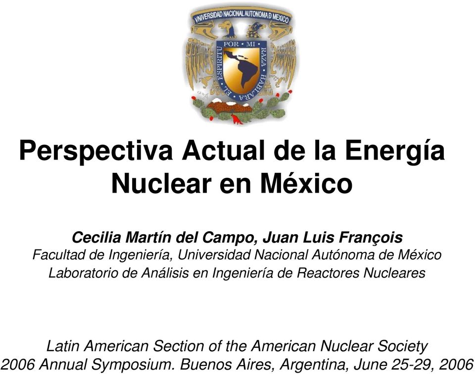 Laboratorio de Análisis en Ingeniería de Reactores Nucleares Latin American Section