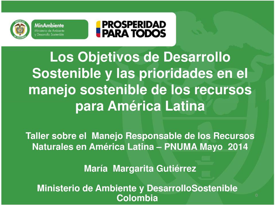 sobre el Manejo Responsable de los Recursos Naturales en América Latina PNUMA Mayo