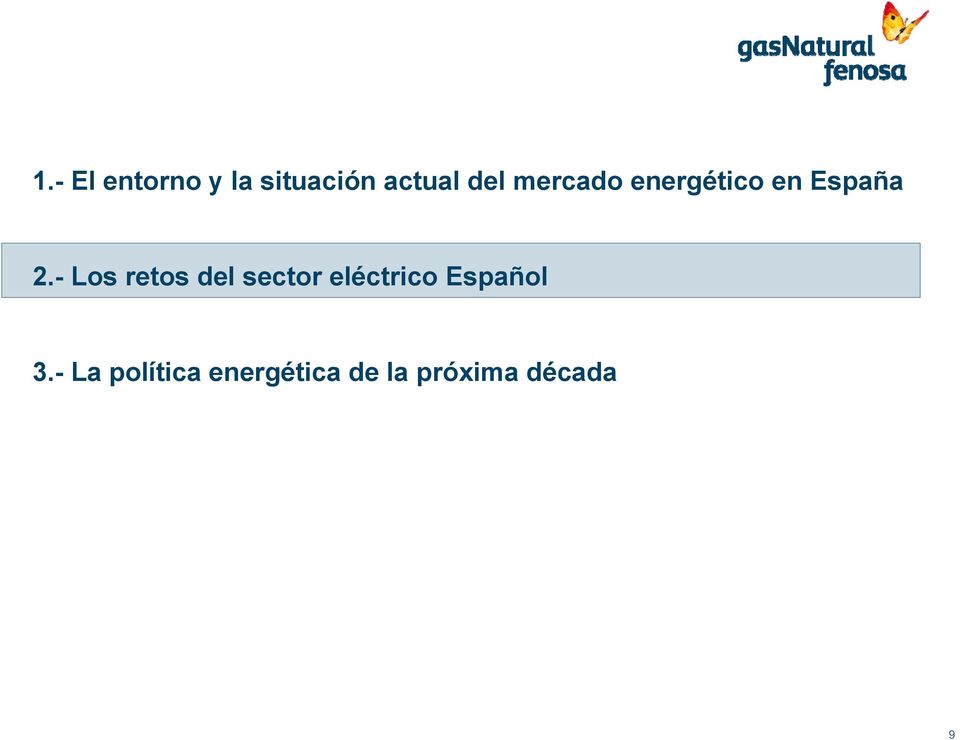 - Los retos del sector eléctrico Español