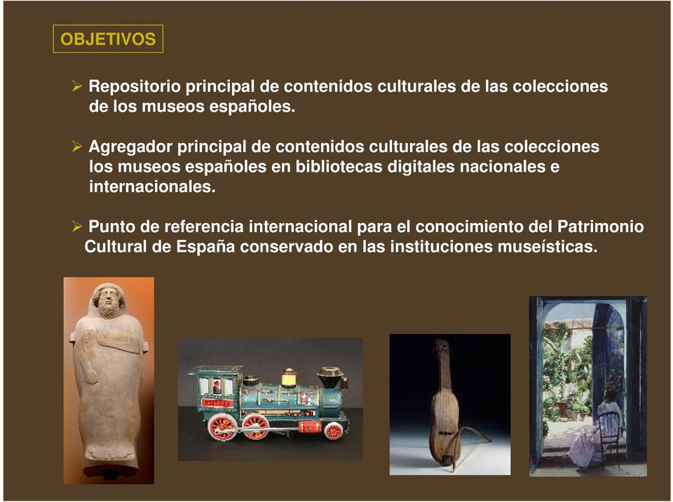 Agregador principal de contenidos culturales de las colecciones los museos españoles en