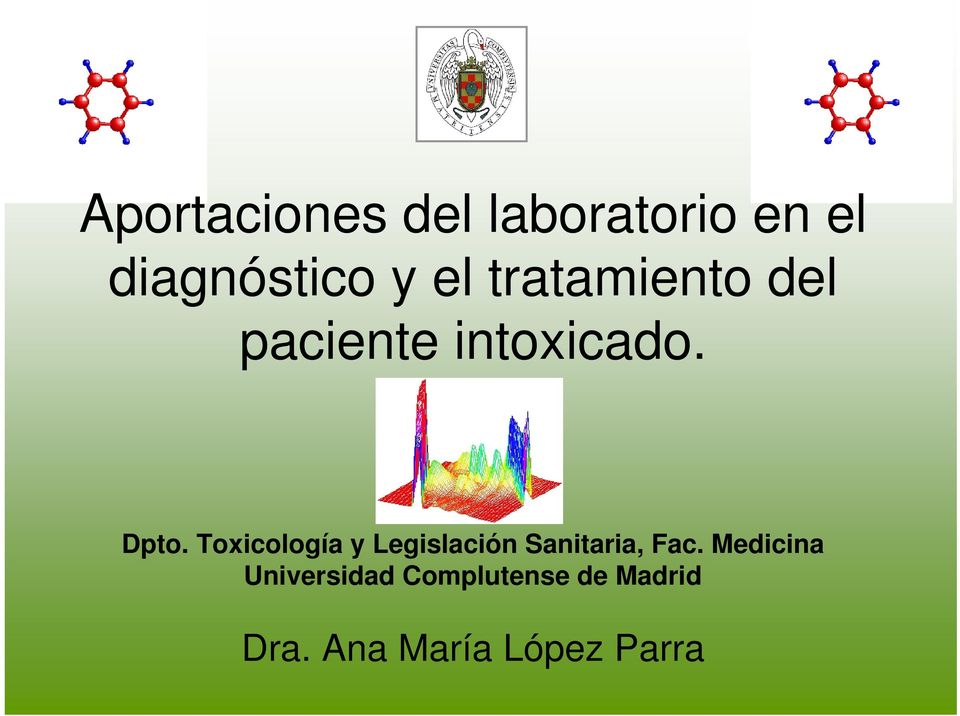 Toxicología y Legislación Sanitaria, Fac.
