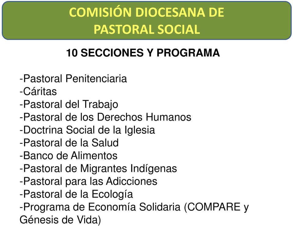 La Pastoral Social. Comisión Diocesana de Pastoral Social Arquidiócesis de  Guadalajara - PDF Free Download