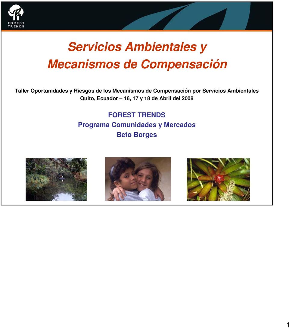 Servicios Ambientales Quito, Ecuador 16, 17 y 18 de Abril del