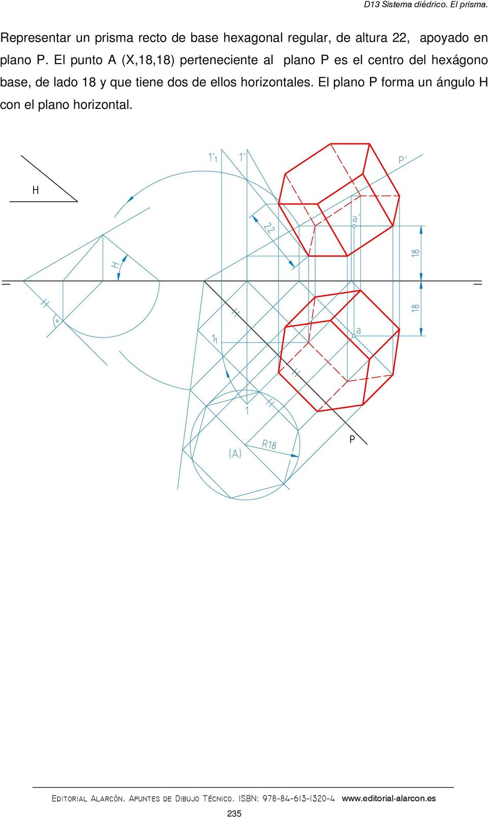 El punto A (X,18,18) perteneciente al plano P es el centro del