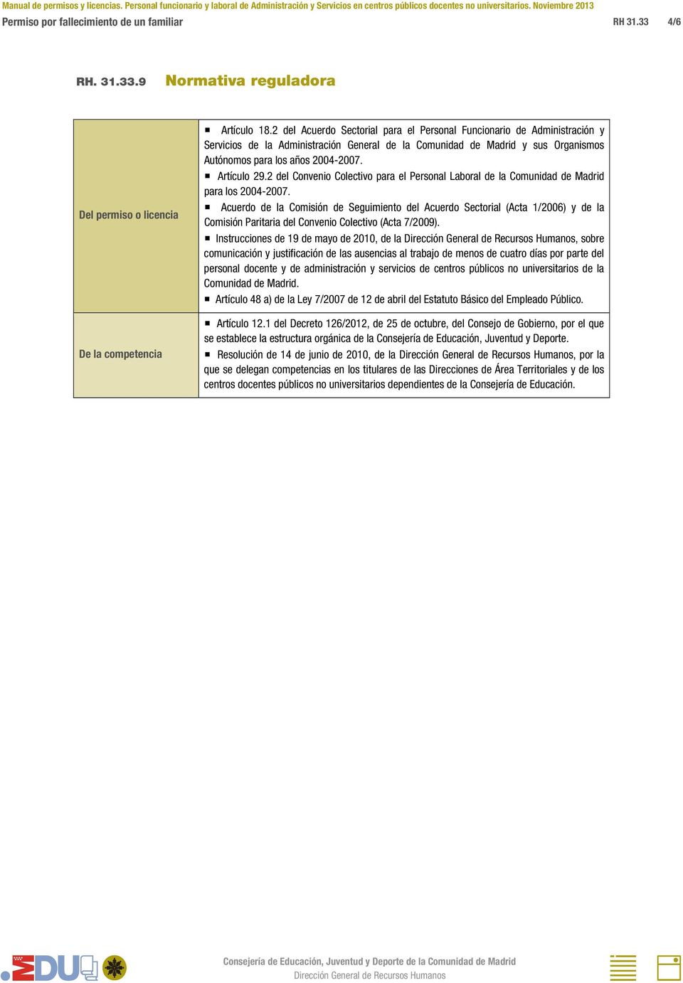 Artículo 29.2 del Convenio Colectivo para el Personal Laboral de la Comunidad de Madrid para los 2004-2007.