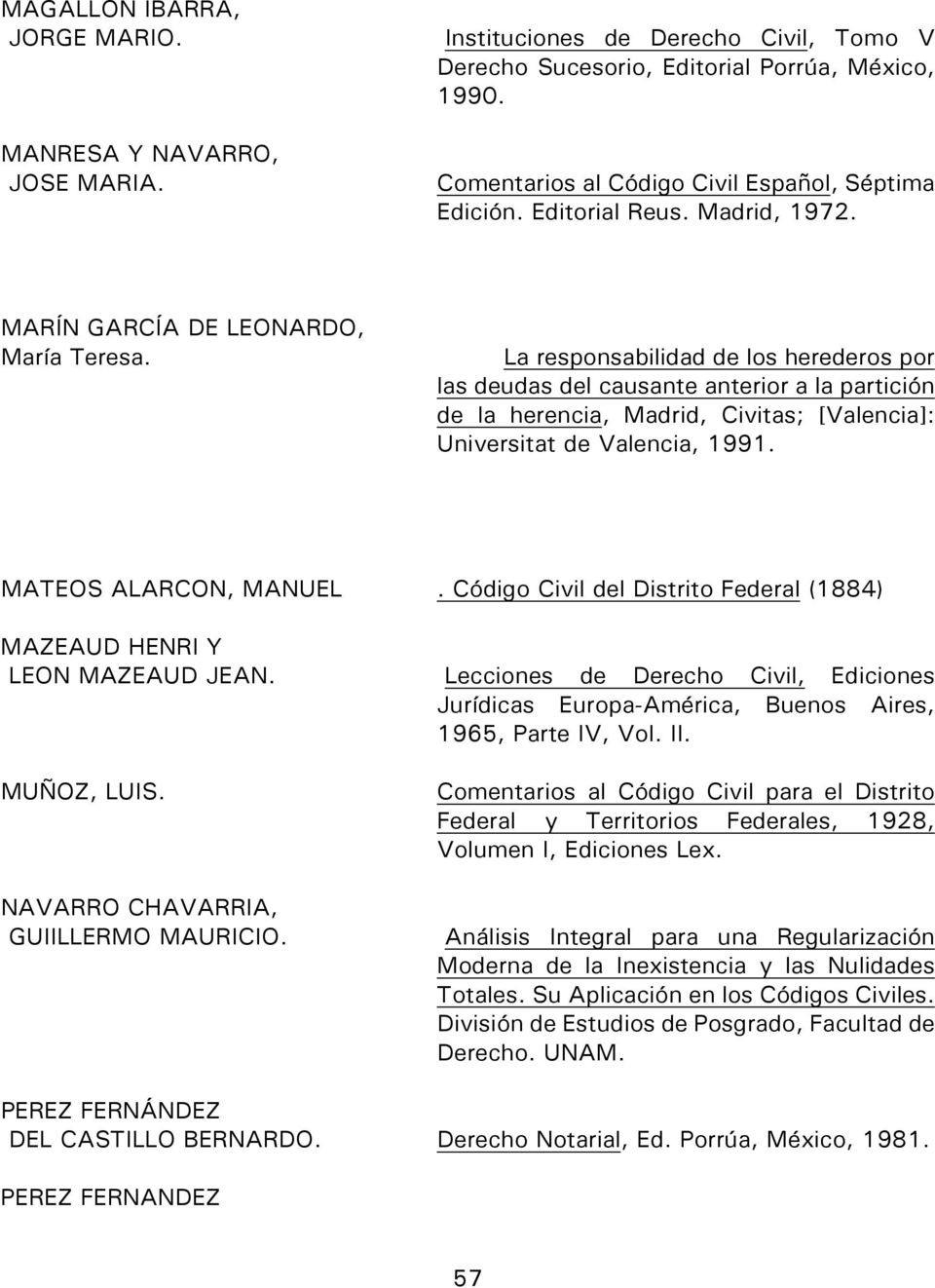 La responsabilidad de los herederos por las deudas del causante anterior a la partición de la herencia, Madrid, Civitas; [Valencia]: Universitat de Valencia, 1991. MATEOS ALARCON, MANUEL.