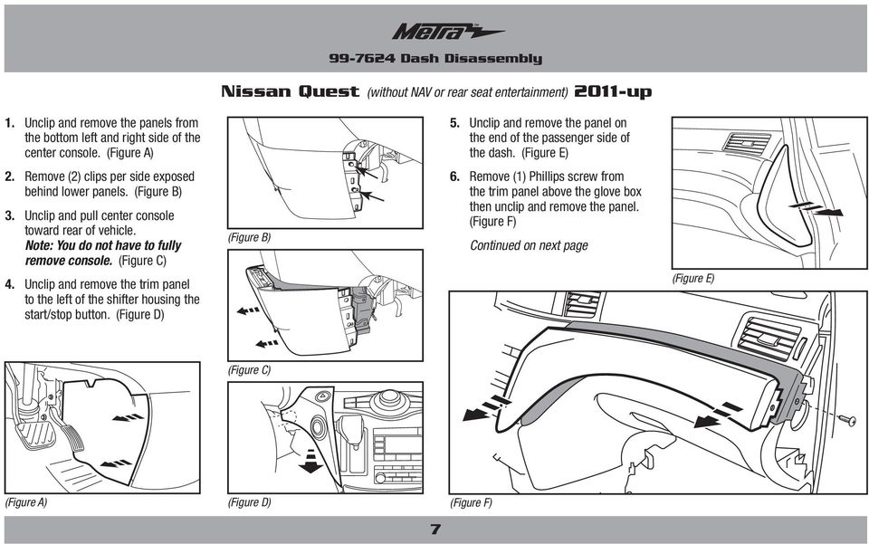 Unclip and pull center console toward rear of vehicle. Note: You do not have to fully remove console. (Figure C) 4.