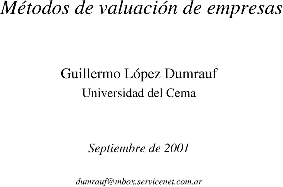 Dumrauf Universidad del Cema