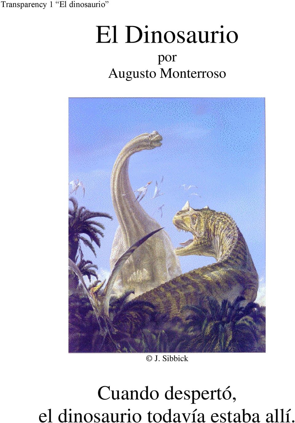 El dinosaurio» Augusto Monterroso - PDF Free Download
