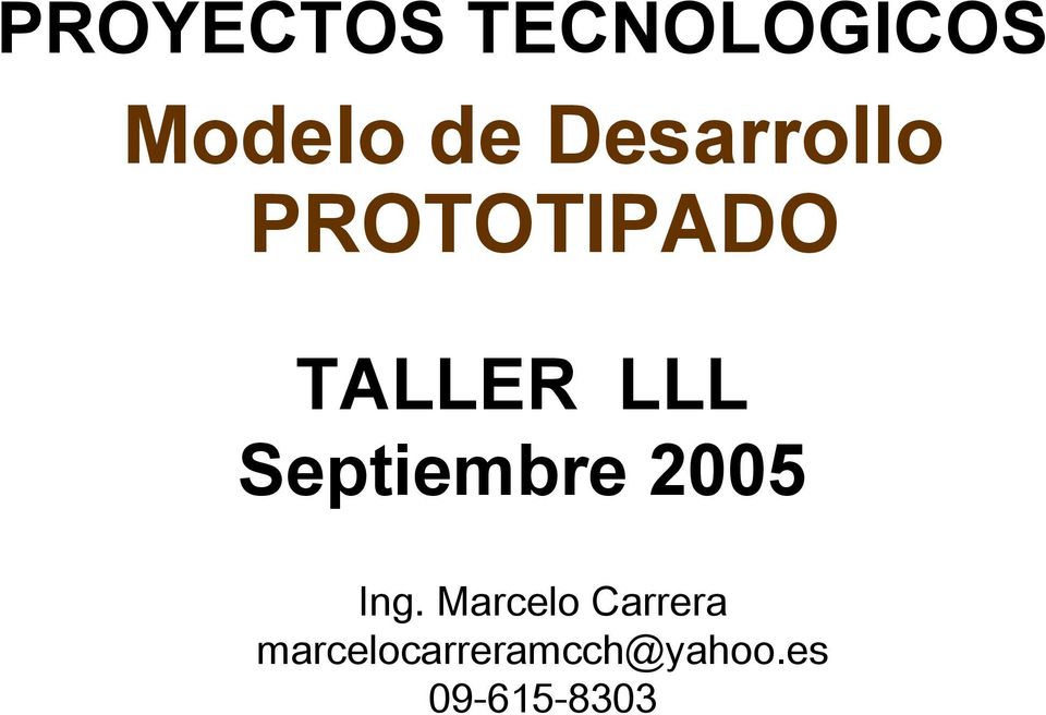 Septiembre 2005 Ing.