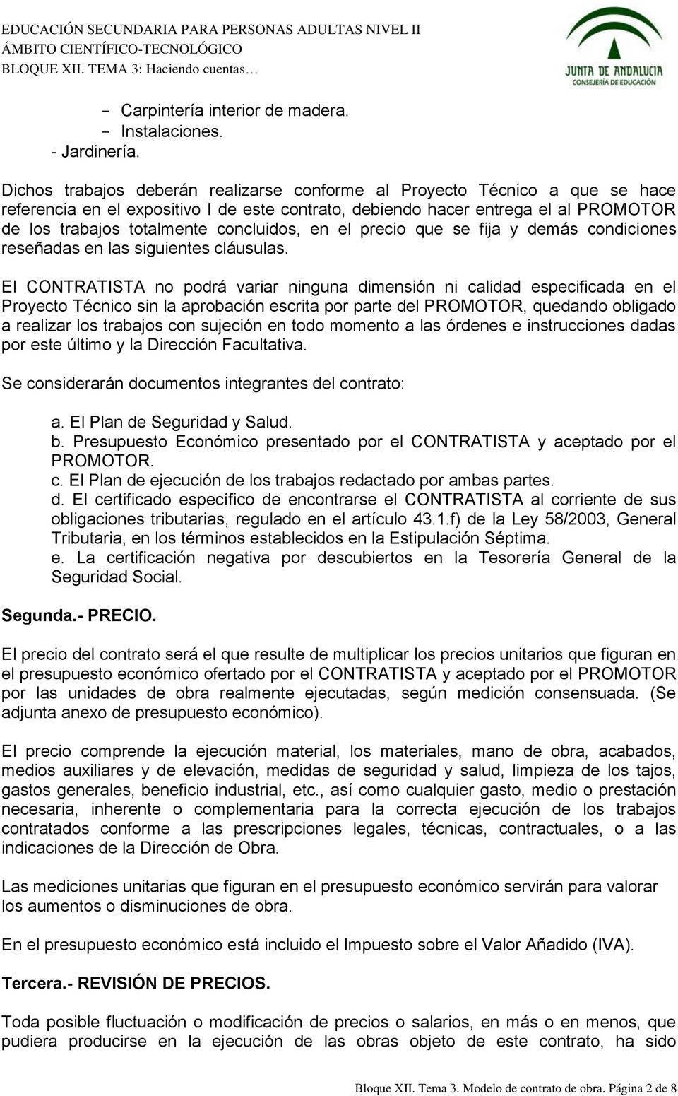 MODELO DE CONTRATO DE OBRA - PDF Free Download