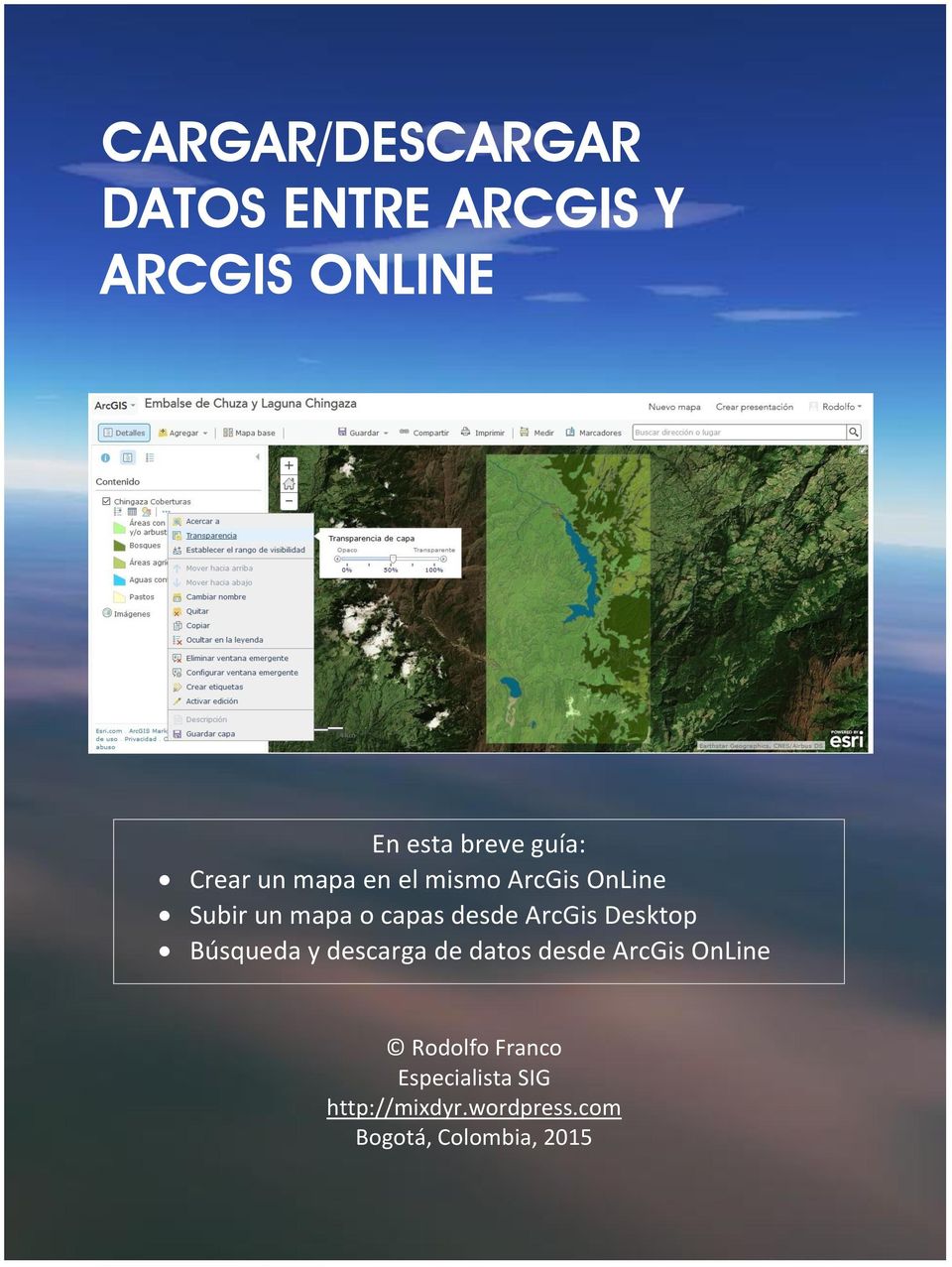ArcGis Desktop Búsqueda y descarga de datos desde ArcGis OnLine Rodolfo