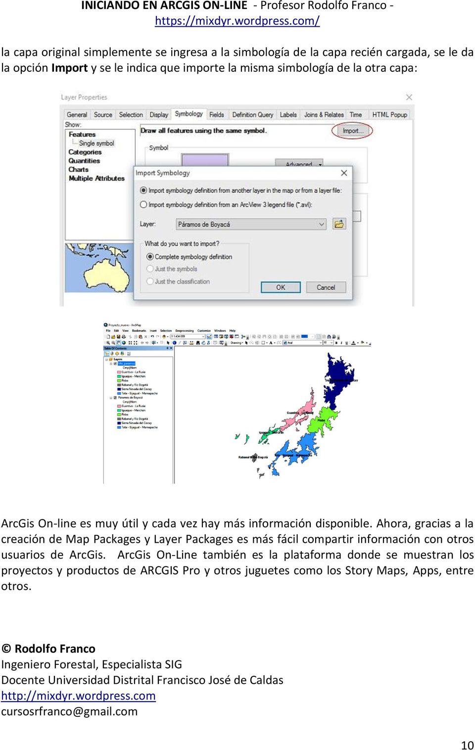 Ahora, gracias a la creación de Map Packages y Layer Packages es más fácil compartir información con otros usuarios de ArcGis.